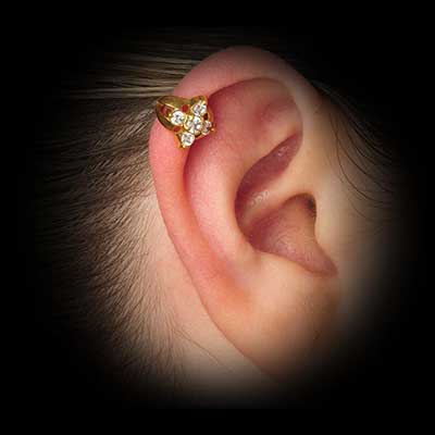 piercings de ouro para mulheres